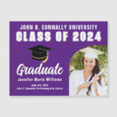 Paarse afstudeerfoto op maat gemaakte afstudeermag (Voorkant)