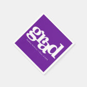 Paarse afstuderen eenvoudige moderne gewaagde typo servet (Hoek)