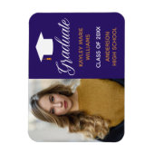 Paarse Afstuderen Foto 2023 Afstuderen Aankondigin Magneet (Verticaal)