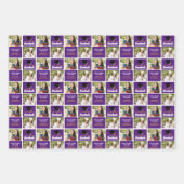 Paarse Afstuderen foto gepersonaliseerd Afstuderen Inpakpapier Vel (Voorkant 2)