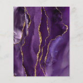 Paarse Agate Faux Folie Flyer (Achterkant)