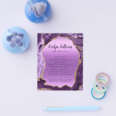 Paarse Agate Faux Folie Flyer (Enkel)