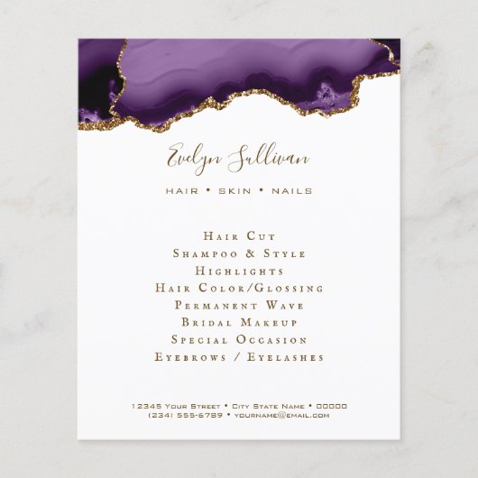 paarse agate folder flyer (Voorkant)