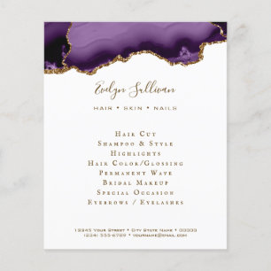 paarse agate folder flyer