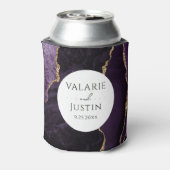 Paarse Agate Stone Wedding Koelbox Blikjeskoeler (Blikje Achterkant)