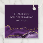 Paarse Agate Weddenschappen Bedankjes Labels (Achterkant)