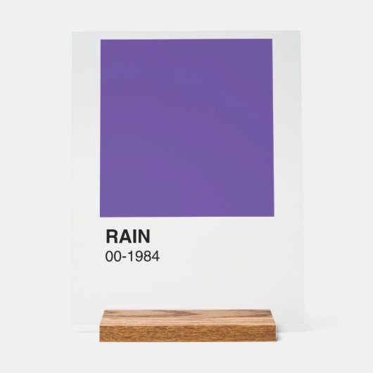 Paarse album - Clear Background Acryl Bord (Voorkant)