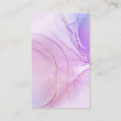 Paarse alcoholinkt die Kaarten afgeeft Visitekaartje (Achterkant)