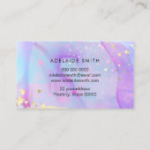 paarse alcoholinkt visitekaartje (Achterkant)
