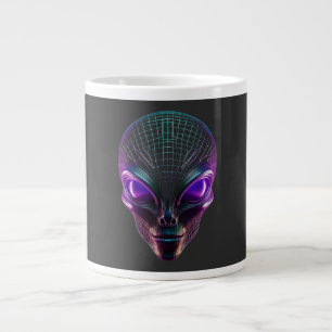 Paarse Alien Met Lichtgevende Ogen Extra Grote Beker