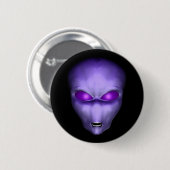 Paarse Alien Ronde Button 5,7 Cm (Voorkant /achterkant)
