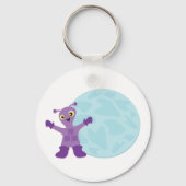 Paarse Alien Sleutelhanger (Achterkant)