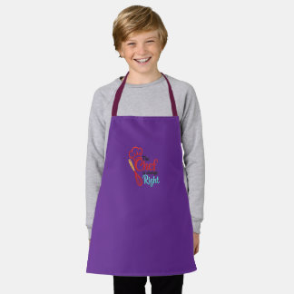 Paarse all-over print apron voor kinderen schort