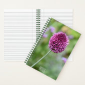 Paarse Allium Bloem Floral Notitieboek (Binnen)