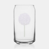 Paarse Allium Bloom Floral Blikvorm Glas (Achterkant)