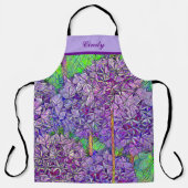 Paarse Allium Mozaïek met Waterverf-effecten Schort (Voorkant)