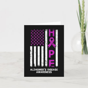 Paarse Alzheimer Awareness Amerikaanse vlag M Kaart