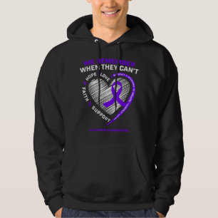 Paarse Alzheimer Bewustmakingsproducten Vrouwen Ma Hoodie
