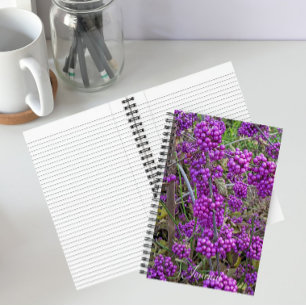 Paarse Amerikaanse Schoonbes botanisch Notitieboek