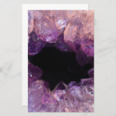 Paarse Amethyst Briefpapier (Voorkant / Achterkant)