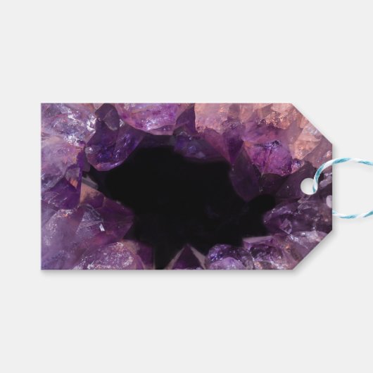 Paarse Amethyst Cadeaulabel (Voorkant (Horizontaal))