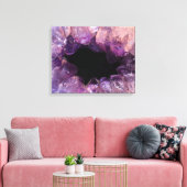 Paarse Amethyst Canvas Afdruk (Insitu (Woonkamer))