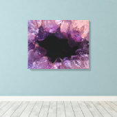 Paarse Amethyst Canvas Afdruk (Insitu (Houten vloer))