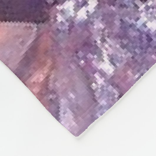 Paarse Amethyst Crystal Cluster Fleece Blanket (Hoek)