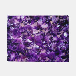 Paarse Amethyst Crystal Gemstone Doormat Rug Deurmat
