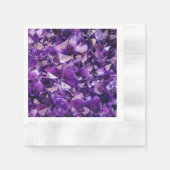 Paarse Amethyst Crystal Geode Pareltjes Papier Nap Servet (Voorkant)