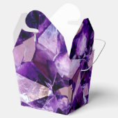 Paarse Amethyst Crystal Geode Pareltjes Party Favo Bedankdoosjes (Geopend)
