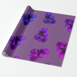 Paarse Amethyst Crystal Stone Paper Cadeaupapier