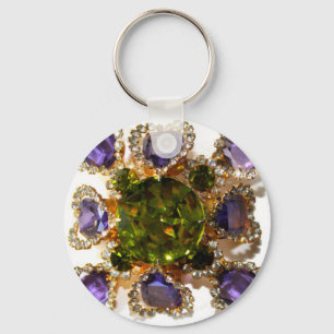 Paarse Amethyst Diamonds Sleutelhanger