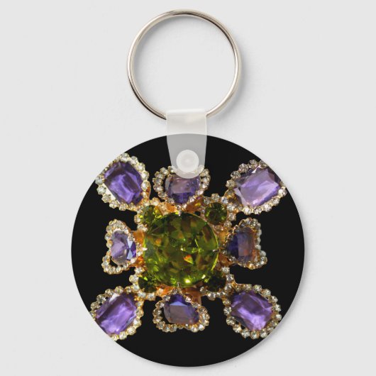 Paarse Amethyst Diamonds Sleutelhanger (Voorkant)