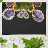 Paarse Amethyst Diamonds Theedoek (Gevouwen)