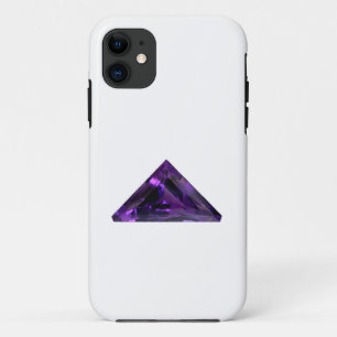 Paarse Amethyst-driehoek Gemstone iPhone 11 Hoesje