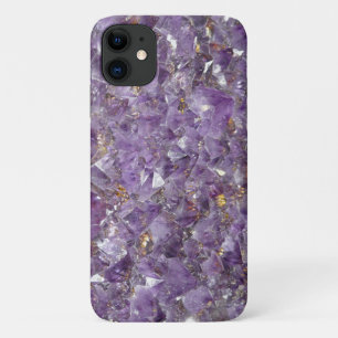 Paarse Amethyst Edelsteen Custom telefoonhoesje iPhone 11 Hoesje