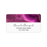 Paarse Amethyst en goudAbstract Agate