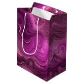Paarse Amethyst en goudAbstract Agate Medium Cadeauzakje (Achterkant Gekanteld)