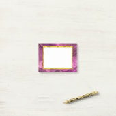 Paarse Amethyst en goudAbstract Agate Post-it® Notes (Op bureau)