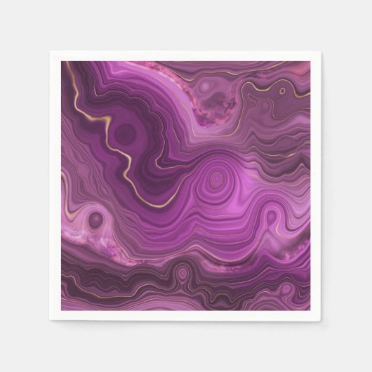 Paarse Amethyst en goudAbstract Agate Servet (Voorkant)