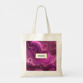 Paarse Amethyst en goudAbstract Agate Tote Bag (Achterkant)