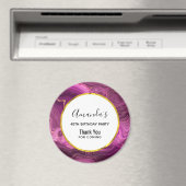 Paarse Amethyst en goudgewas Bedankt Mag Magneet (Insitu (Vaatwasser))