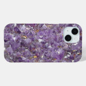 Paarse Amethyst Gemstone Custom Case-Mate iPhone Case (Achterkant (horizontaal))