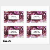 Paarse amethyst gemstone kristal professioneel rechthoekige sticker (Vel)