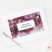 Paarse amethyst gemstone kristal professioneel rechthoekige sticker (Envelop)