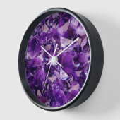 Paarse Amethyst Geode Crystal Gemstone Wall klok (Hoek)