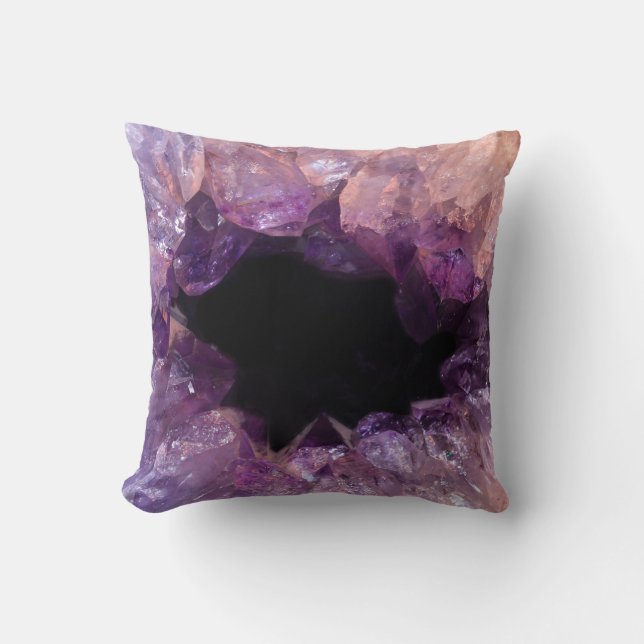 Paarse Amethyst Kussen (Voorkant)