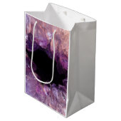 Paarse Amethyst Medium Cadeauzakje (Voorkant Gekanteld)