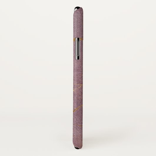 Paarse Amethyst met Gold Marbl iPhone / iPad case (Achterkant / rechts)